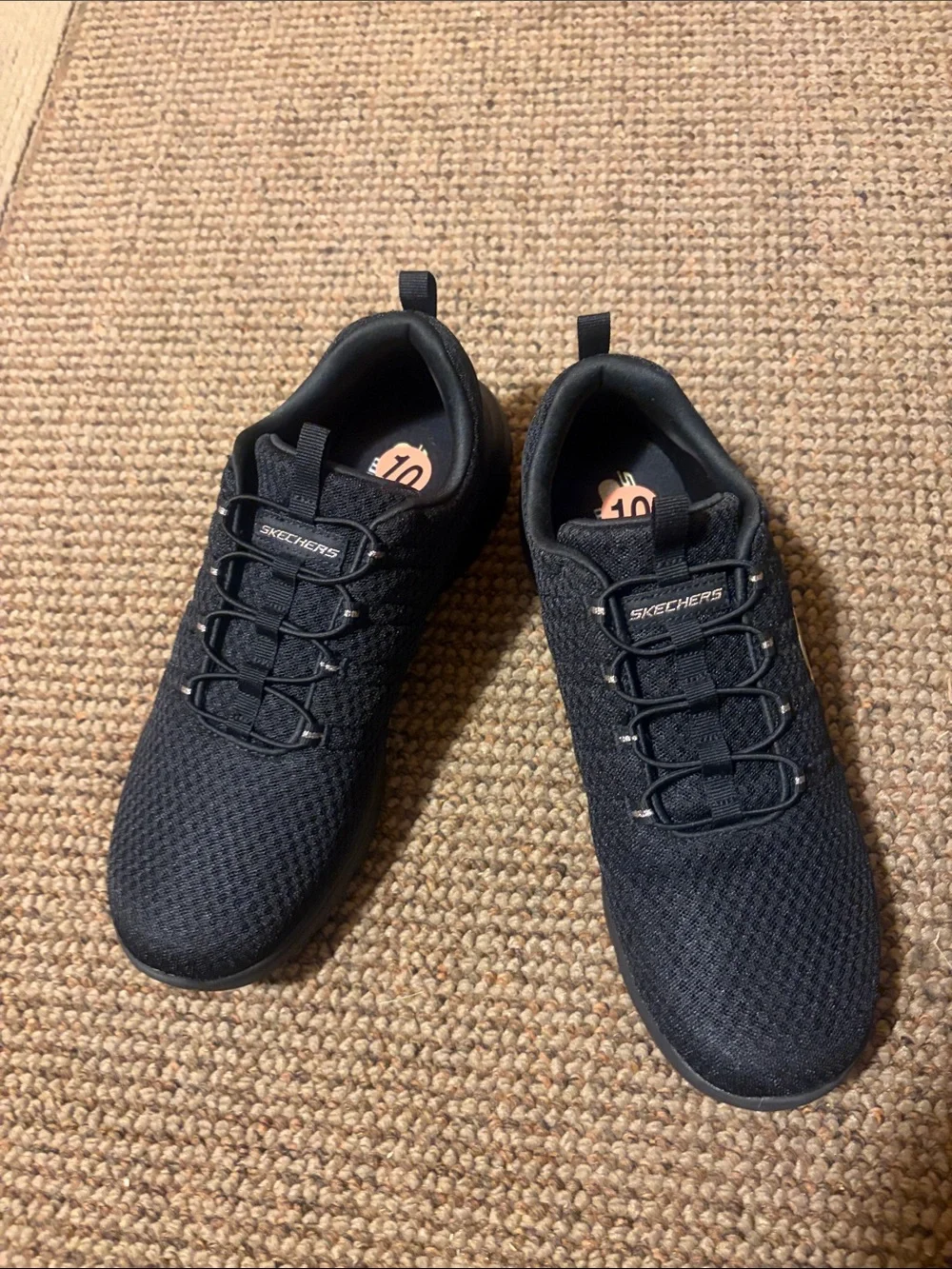 Skechers Men's Black Slip-On Athletic Sneakers with Subtle Logo